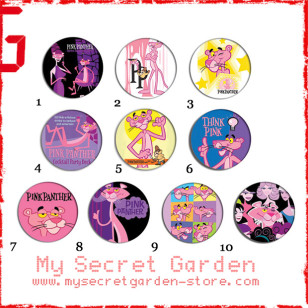 Pink Panther - Pinback Button Badge Set 1a or 1b ( or Hair Ties / 4.4 cm Badge / Magnet / Keychain Set )